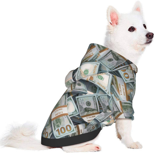 Pet Clothes for Small to Large Dogs Stay Warm with Dog Hoodies and Sweaters Money American Bill Dollar Pets wear Hoodies